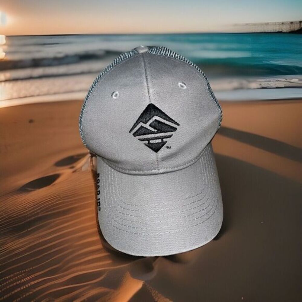 ROAD ID TRUCKER HAT Special Summer Snap Back HAT Rare Gray Gym Workout Hat Clean